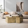 Okak Round Nesting Coffee Table Set 2-Piece Modern Extendable Sliding Top Side Tables for Living Room/Office, Space-Saving No Assembly Small Space - 3 of 4