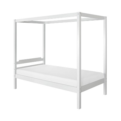 Twin Sutton Wood Canopy Bed White - Hillsdale Furniture