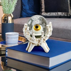 Design Toscano All-Seeing Eye of the Skeleton Water Globe Statue - 1 of 4