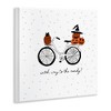 Stupell Industries Halloween Witty Calligraphy Patterned Pumpkins Cat Bicycle Wall Plaque Art - 2 of 4