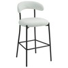 26'' Counter height bar stools fabric cover kitchen island counter bar stool with black powder coating base and footrest - 4 of 4