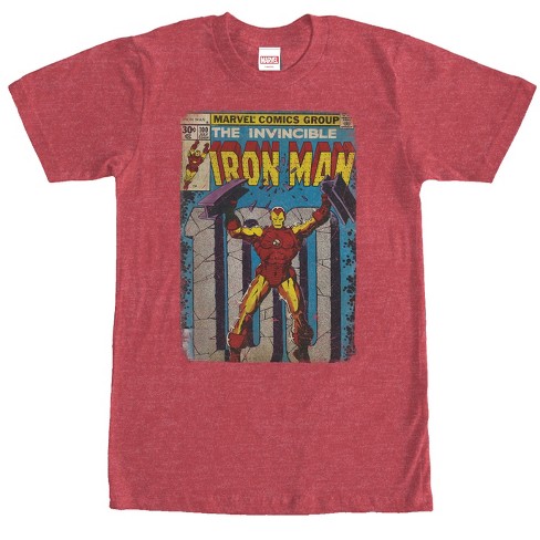 Men S Marvel Iron Man Comic Book Cover Print T Shirt Target - doctor strange roblox shirt