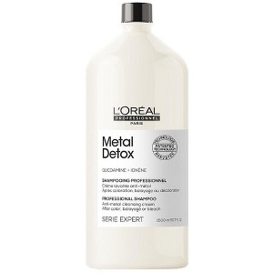 L'oreal Serie Expert Metal Detox Shampoo (1.5 Liter / 50.7 oz XXL Refill Size ) Loreal Stronger Hair | Vibrant Color & Highlights | Long Lasting Color - 1 of 4