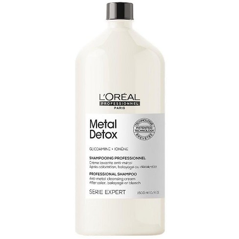 L'oreal Serie Expert Metal Detox Shampoo (1.5 Liter / 50.7 oz XXL Refill Size ) Loreal Stronger Hair | Vibrant Color & Highlights | Long Lasting Color - image 1 of 4