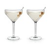 Viski Angled Martini Glasses, Set of 2, Holds 9 oz, Lead-Free Crystal, Stemmed Cocktail Barware - 3 of 4