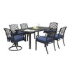 TiramisuBest 7-Piece Patio Furniture Set for 6 - Table & Chairs w/Umbrella Hole for Garden/Backyard/Lawn/Poolside (Grey) - 2 of 4