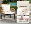 4 Pieces Outdoor Wicker Patio Conversation Bistro Set - 4 of 4