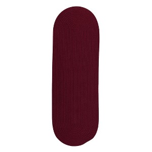 Colonial Mills Tortuga Braided Runner, Burgundy 2x5, Oval Shape - 1 of 4