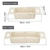 Unique Bargains Extendable Over the Sink Strainer Fruit Vegetable Wash Basket Adjustable Colander for Kitchen Plastic - 2 of 4