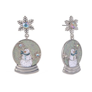 Hallmark Snowman Snow Globe Earrings - 1 of 4