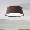 Dewdrop Rustic 42W Dimmable LED Ceiling Light, Faux Wood Flush Mount Fixture with Milk White Diffuser, ETL Certified for Kitchen - 2 of 4