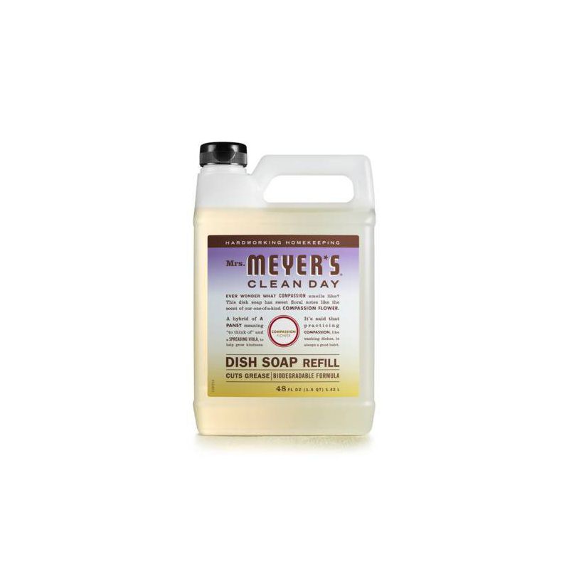 Mrs. Meyer&#39;s Clean Day Compassion Flower Dish Soap Refill - 48 fl oz, 1 of 9