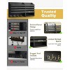 LunaLulinlk Key Holder for Wall Double Mail Organizer Wall Mount with Store Shelf and 4 Sturdy Hooks,Hanging Key Rack Hanger Black - 4 of 4