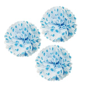 Wrapables 12" Set of 3 Tissue Pom Poms Party Decorations - 1 of 4