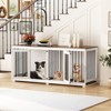 Famapy Indoor Furniture Kennel with Removable Partition Bottom Tray for 2 Dogs - 3 of 4