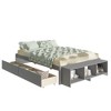 Full Size Platform Bed With 2 Storage Drawers, Pine Wood Full Bed Frame With Storage Case And Lengthwise Support Slat, Easy Assembly - 2 of 4