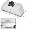 30 in Stainless Steel Built-in Range Hood with 450 CFM, Touch Gesture Remote, 3-Speed Quiet Fan, Dishwasher Safe Baffle Filters, Convertible Duct - 3 of 4