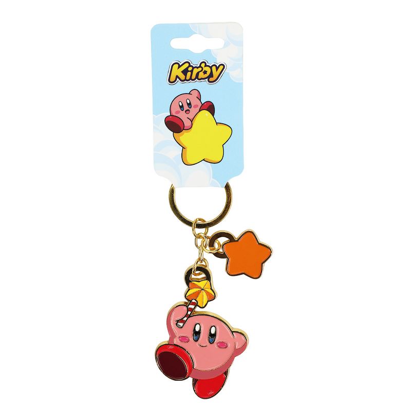 Kirby and the Warp Star Keychain and Split Key Ring, 3 of 4