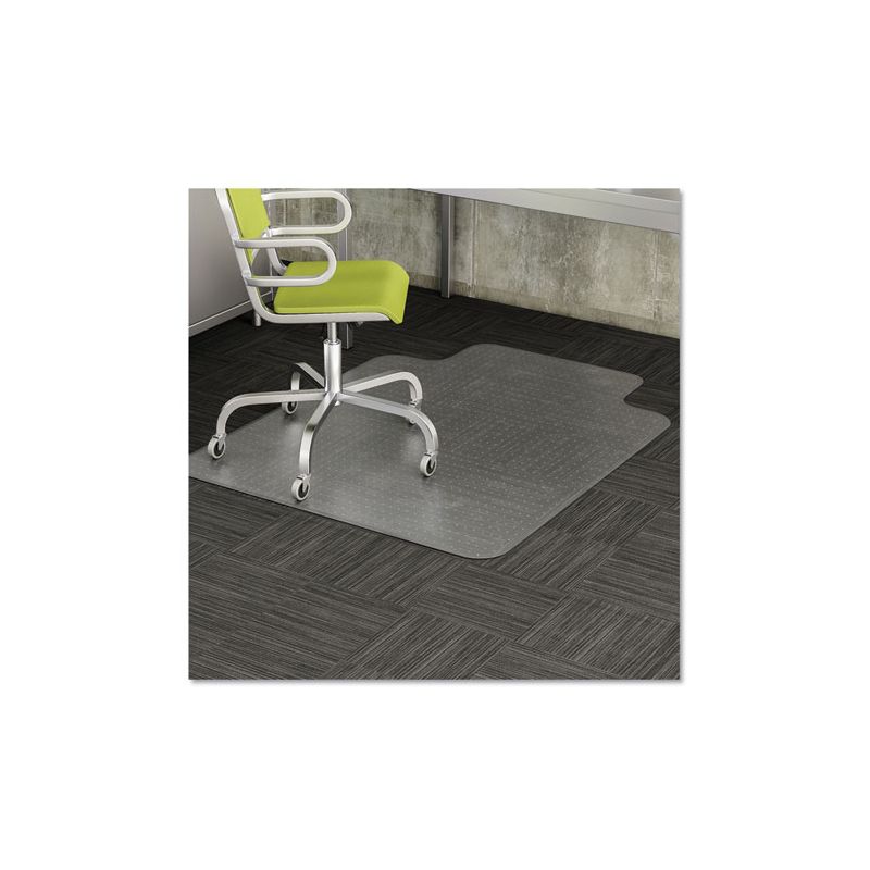 deflecto EconoMat Occasional Use Chair Mat, Low Pile Carpet, Roll, 36 x 48, Lipped, Clear, 2 of 8