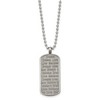 Black Bow Jewelry Stainless Steel Antiqued Live/Dream/Believe Dog Tag Necklace, 24 Inch - 2 of 4