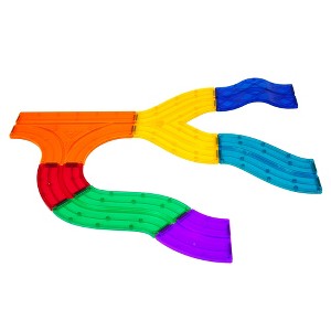 PICASSO-TILES 12 PC Expansion Variety Track Add-on Magnetic Tiles, Building Blocks, STEM Toys for Kids 3+ - 1 of 4