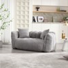 Aukfa Twin Size Bean Bag Chairs, Loveseat Bean Bag Sofa Modern Lazy Sofa Chair with Armrests for Living Room, Bedroom, Apartment - 3 of 4