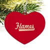 UIC Secondary Logo Heart Love Wood Christmas Tree Holiday Ornament - 2 of 3