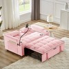 Kumasinova Foldable Futon Sofa Bed with USB & Phone Stand – Adjustable Back, Velvet Pull-Out Bed with 2 Pillows, Versatile Couch for Living Room - 4 of 4
