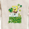 Boys' - SpongeBob Squarepants - Luck Of The Square Pants Graphic Long Sleeve Fleece Sweatshirt - 2 of 4