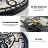 Big Wall Clock Living Room Decor Quiet No Ticking Kitchen Decoration Modern Wooden Black Clock Wall Decor - 2 of 4