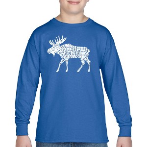 LA Pop Art Boy's Word Art Long Sleeve - Moose - 1 of 4