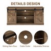 58" Farmhouse TV Stand and Entertainment Center for Televisions up to 65 Inchs,with Sliding Barn Doors and Storage Cabinets - 4 of 4
