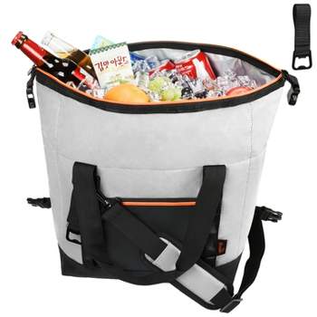 Tirrinia 30 Cans Soft Sided Cooler - with free Bottle Opener - Gray Black