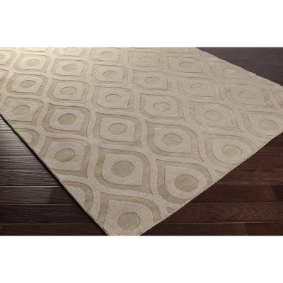 Hauteloom Hundred Wool Living Room, Bedroom Area Rug - Solid & Striped