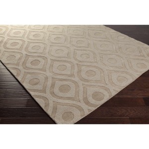 Hauteloom Hundred Wool Living Room, Bedroom Area Rug - Solid & Striped - 1 of 4