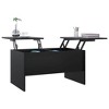 vidaXL Coffee Table Black 31.5"x19.7"x16.7" Engineered Wood - 4 of 4
