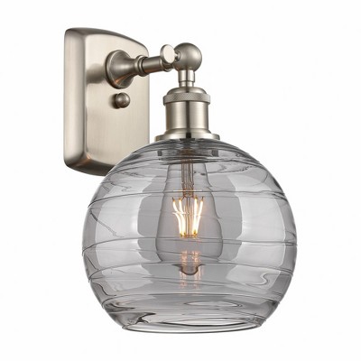 Athens Deco Swirl - 1 Light Wall Sconce In Industrial Style-13 Inches Tall and 8 Inches Wide