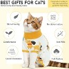 Cat Surgery Recovery Suit Female Male Soft Onesie, Abdominal Wounds Anti-Licking Pajama for Small Pets, Kitten Surgical Collar Cone Alternative Shirt - 3 of 4