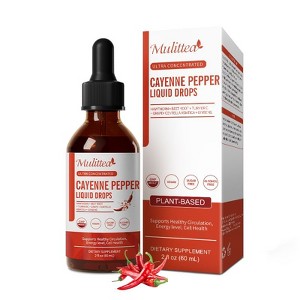 Mulittea Cayenne Pepper Liquid Drops - Relieve Joint, Muscle Pains - Providing Warming Relief and Support for Sports Recovery - 1 of 4
