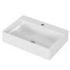 Gulches 20 in 14 Above-Counter Square Vessel Sink in White Ceramic with Modern Artistic Design Premium Material Scratch-Resistant for 32-Inch Cabinets - 3 of 4