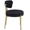 NicBex Upholstered Dining Chair Set of 2 Modern Kitchen Round Curved Backrest Chair with Metal Legs - 3 of 4