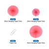 Unique Bargains Round Wall Decoration Hanging Paper Fans Party Set 6 Pcs - 3 of 4