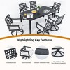 CAVINAS 7 Piece Patio Dining Set Rust-Resistant Patio Table and Chairs Weather-Resistant Patio Furniture Sets with 6 Chairs for Patio - 3 of 4