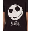 The Nightmare Before Christmas Women's Jack Skellington Sleep Pajama Set Black - 3 of 4