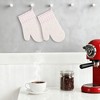 REGALWOVEN Silicone and Cotton Oven Mitts, Heat Resistant and Waterproof Cooking Gloves 2 Pcs Kitchen Mitts - 3 of 4