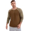 INSPIRE CHIC Men's Long Sleeve Tops Color Block Casual Raglan T-Shirt - 4 of 4