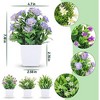 Aoibox 4 Pack Small Artificial Plants with Flowers, Indoor Faux Plants for Home Decor, Farmhouse, Desk, Bathroom, Spring Floral Centerpieces - 2 of 4