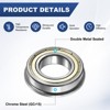 Unique Bargains Chrome Steel Durable Multipurpose Use Flanged Ball Bearing - 2 of 4