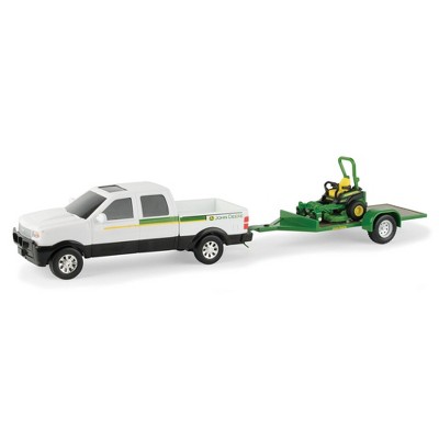 TOMY John Deere 1:32 Scale Dealer Truck with Trailer and Z Trak Mower