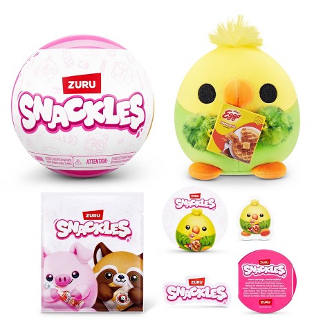 Детские мягкие игрушки Snackles 5" Capsule Series 3 Stuffed Animal: Zoo & Farm Characters, Polyester